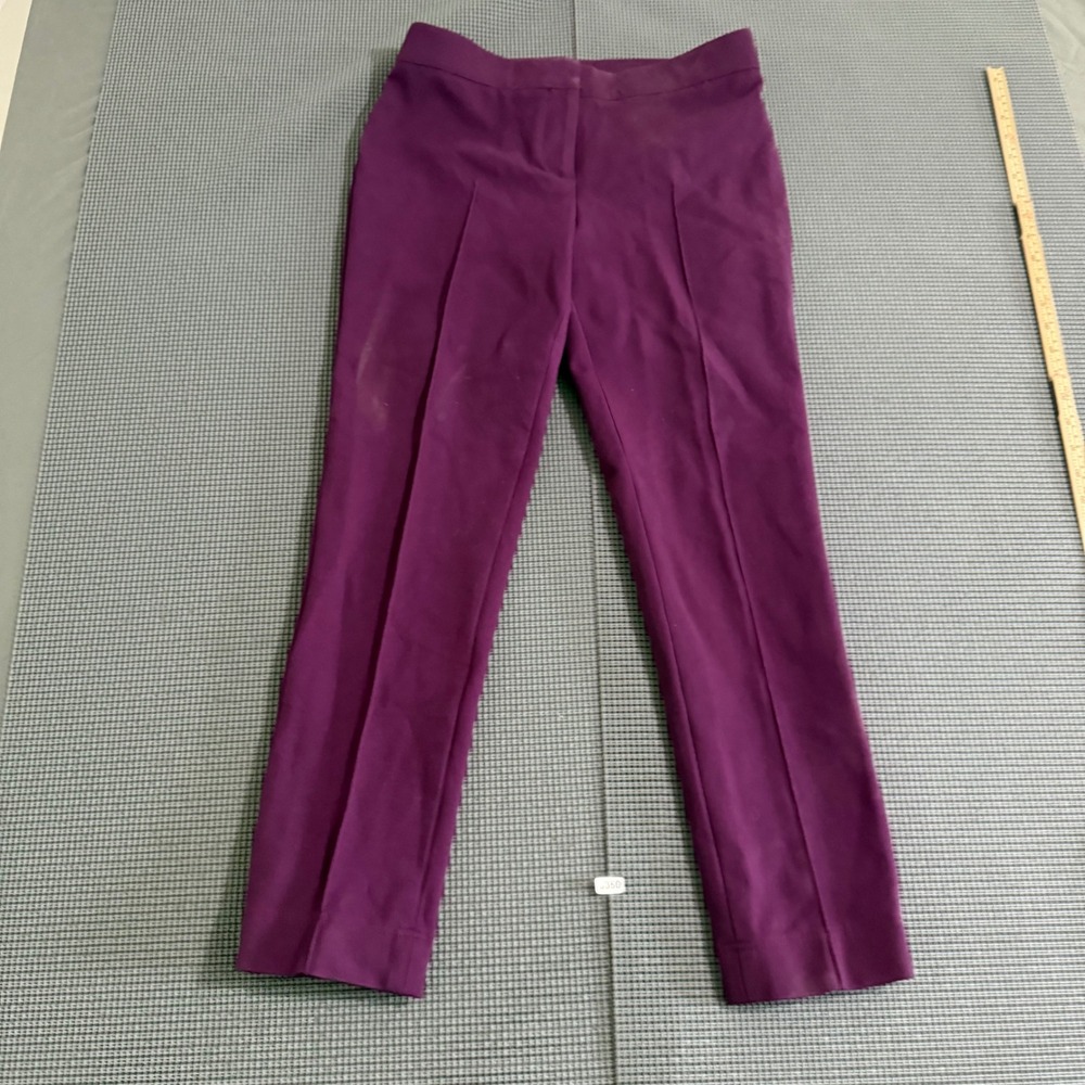 Akris Punto Women Purple Straight Leg Trousers Saks Exclusive Size US 6